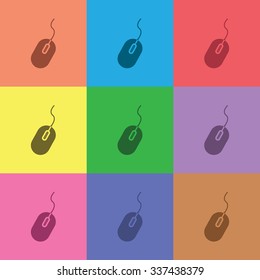 vector illustration of modern icon pc mouse