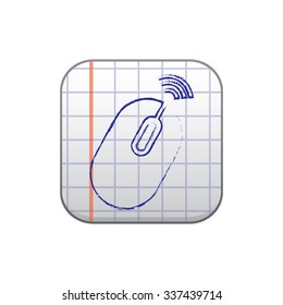 vector illustration of modern icon pc mouse