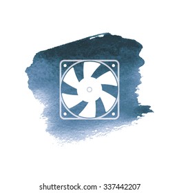 vector illustration of modern icon pc cooler