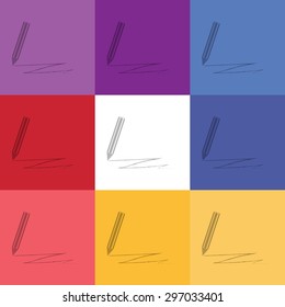 vector illustration of modern icon pencil