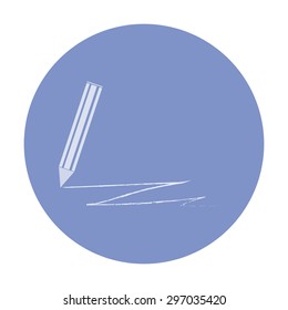 vector illustration of modern icon pencil