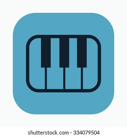 vector illustration of modern icon piano