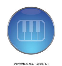 vector illustration of modern icon piano