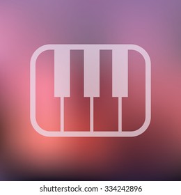 vector illustration of modern icon piano