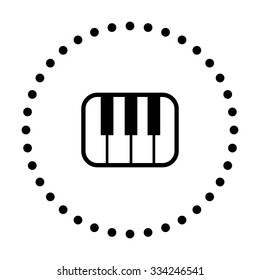 vector illustration of modern icon piano