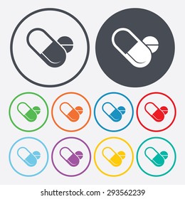 vector illustration of modern icon pills