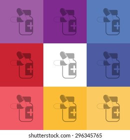 vector illustration of modern icon pills