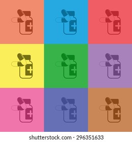 vector illustration of modern icon pills
