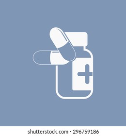 vector illustration of modern icon pills