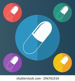 vector illustration of modern icon pills
