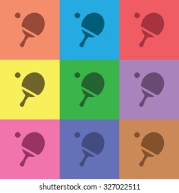 vector illustration of modern icon ping pong
