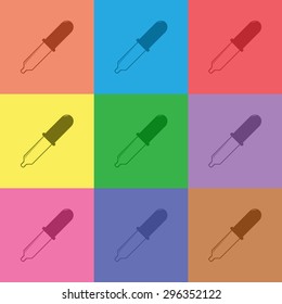 vector illustration of modern icon pipette