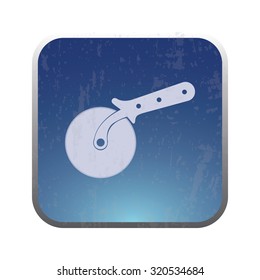 vector illustration of modern icon pizza cutter