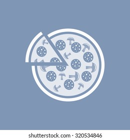 vector illustration of modern icon pizza