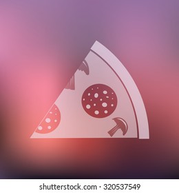 vector illustration of modern icon pizza