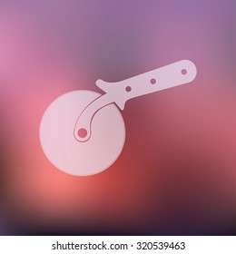 vector illustration of modern icon pizza cutter