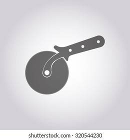 vector illustration of modern icon pizza cutter