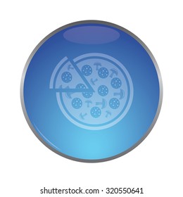 vector illustration of modern icon pizza