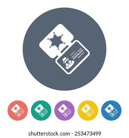 vector illustration of modern  icon police