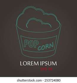 vector illustration of modern icon pop corn