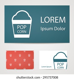 vector illustration of modern icon pop corn