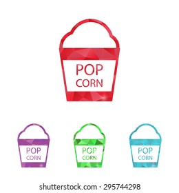 vector illustration of modern icon pop corn