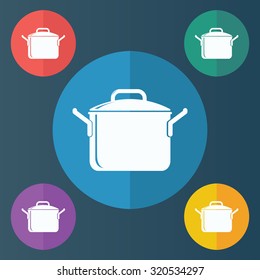 vector illustration of modern icon pot