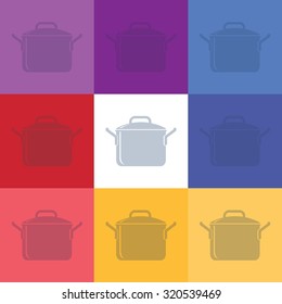 vector illustration of modern icon pot