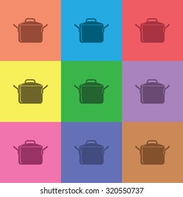 vector illustration of modern icon pot