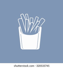 vector illustration of modern icon potato fries