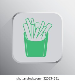 vector illustration of modern icon potato fries