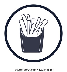vector illustration of modern icon potato fries