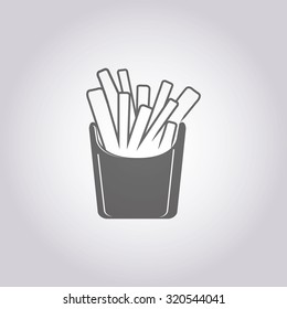 vector illustration of modern icon potato fries