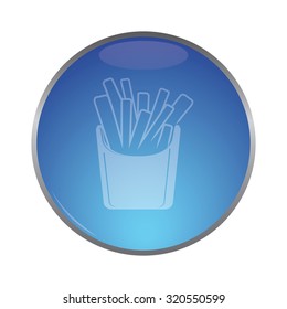 vector illustration of modern icon potato fries