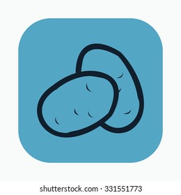 vector illustration of modern icon potatoes