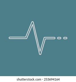 vector illustration of modern icon pulse