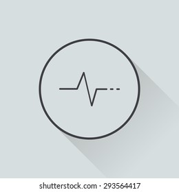 vector illustration of modern icon pulse