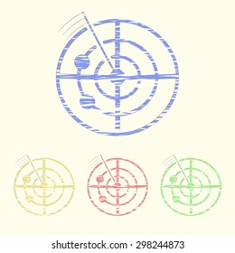 vector illustration of modern icon radar