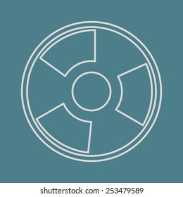 vector illustration of modern  icon radiation