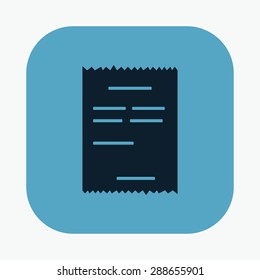 vector illustration of modern icon receipt