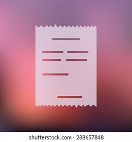 vector illustration of modern icon receipt