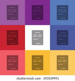 vector illustration of modern icon receipt