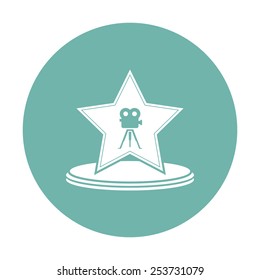 vector illustration of modern  icon red carpet