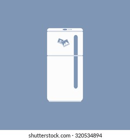 vector illustration of modern icon refrigerator