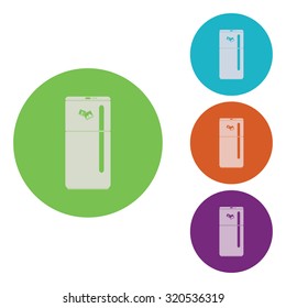 vector illustration of modern icon refrigerator