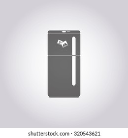 vector illustration of modern icon refrigerator