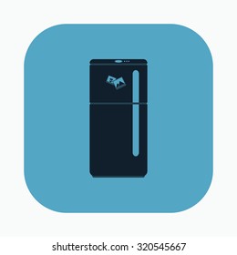 vector illustration of modern icon refrigerator