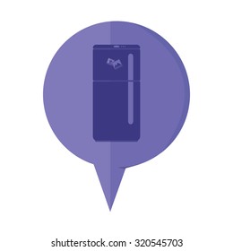 vector illustration of modern icon refrigerator