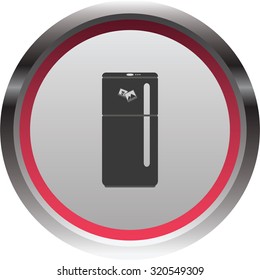 vector illustration of modern icon refrigerator