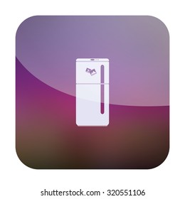 vector illustration of modern icon refrigerator